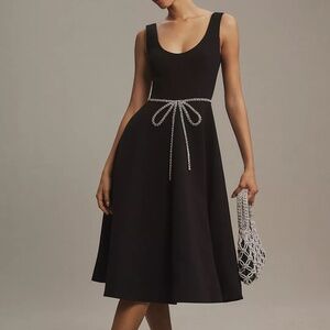 Helsi Helena Crystal Bow Fit & Flare Midi Dress